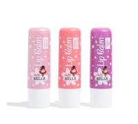 Miss Nella set of 3 Hypoallergenic children Lip Balms- HONEY BUNNY, SWEET CHEEKS & CUTIE PIE, Non Toxic Make Up for kids, perfect for those with sensitive skin.