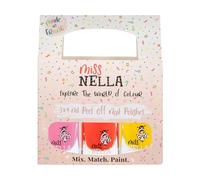 Miss Nella Sunny Days - Set di 3 smalti per bambini, sfoderabili, a base d'acqua, atossici, inodori, 3 x 4 ml