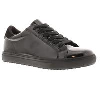 Miss Riot Twain - Scarpe da scuola per ragazze, eleganti scarpe da scuola con 6 occhielli, stringate, nere, con calzino imbottito per un comfort elite, suola sportiva in TPR
