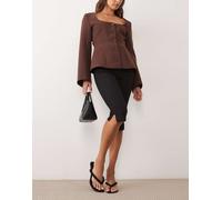 Miss Selfridge pantaloni capri sartoriali neri-Nero 38