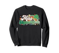 Miss Shenanigans St Patricks Day Retro Rainbow Ragazze Donne Felpa