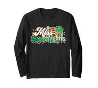 Miss Shenanigans St Patricks Day Retro Rainbow Ragazze Donne Maglia a Manica
