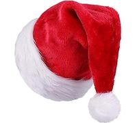 Miss-shop Cappello di Natale,Cappello di Babbo,Cappello Babbo Natale Natale Cappello di Peluche per Adulti e Bambini