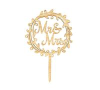 Miss-shop Mr et Mrs Cake Topper,Sposa Decorazione Torta di Legno, per Mr & Mrs Wedding Cake Topper Decorazione