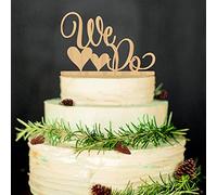 Miss-shop Mr et Mrs Cake Topper,Sposa Decorazione Torta di Legno, per Mr & Mrs Wedding Cake Topper Decorazione