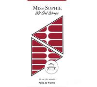 Miss Sophie - 20 UV Gel Wraps Unghie finte 1 pieces Rosso scuro unisex