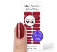 Miss Sophie - Pellicola protettiva in gel UV per unghie Parigi je T'aime UV I 20 strisce UV gel per unghie, tinta unita, per unghie e piedi