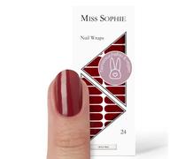 Miss Sophie Pellicola per unghie - Brick Red - tinta unita rossa, 24 pellicole autoadesive ultra sottili di lunga durata