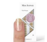Miss Sophie Pellicola per unghie - "Golden Dust", Brillantini, Transparent, Oro, Nail Wraps -24 pellicole per unghie autoadesive ultrasottili a lunga durata