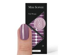 Miss Sophie Pellicola per unghie - "Mauve On!", Tinta unita, Rosso, Lilla, Nail Wraps -24 pellicole per unghie autoadesive ultrasottili a lunga durata