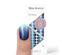 Miss Sophie Pellicola per unghie Milky Way - Gradiente blu - 24 pellicole autoadesive ultra sottili di lunga durata