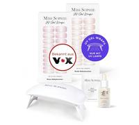 Miss Sophie - Starter set di pellicole autoadesive UV per unghie, con baby boomer e boomer nude, senza scheggiature, lunga tenuta, facile e veloce da usare