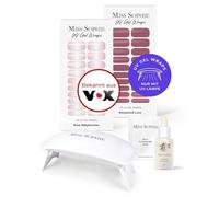 Miss Sophie - Starter set di pellicole autoadesive UV per unghie, in Rosewood Love & Rose Babyboomer, senza scheggiature, lunga tenuta, facile e veloce da usare