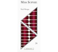 Miss Sophie Pellicola per unghie - Bordeaux Wine - Gradiente di colore rosso, 24 pellicole autoadesive ultra sottili di lunga durata
