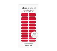 Miss Sophie - Pellicola per unghie UV in gel per unghie, colore rosso, UV, 20 strisce in gel UV, tinta unita, per unghie e piedi