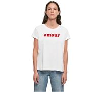 Miss Tee Be011-amour Tee T-Shirt, Bianco, S Donna