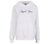 Miss Tee Angel Face Fluffy Hoodie Bianco L Donna