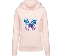 Miss Tee Mst055-chromed Butterfly Hoody Felpa con Cappuccio, Colore: Rosa, L Donna
