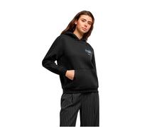 Mister Tee Ladies Good Vibes Bow Ladies Fluffy Hoody MST253 L Nero