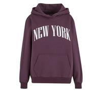 Miss Tee Felpa 'New York' melanzana / bianco Donna Miss Tee XXL melanzana / bianco