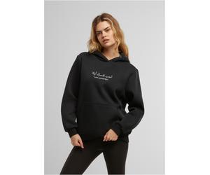 Miss Tee Ladies Love Yourself First EMB Fluffy Hoody MST277 S Nero