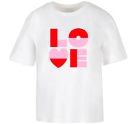 Miss Tee Maglietta 'Love Heart Letters' rosa / rosso / bianco Donna Miss Tee XL
