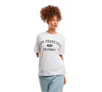Mister Tee Maglietta da donna San Francisco City Wording MST243 L Bianco