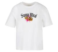 Miss Tee T-shirt donna Mst091-Sassy Meal Tee Bianco M