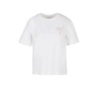 Miss Tee Maglietta 'Bow Oneliner' rosso sangue / bianco Donna Miss Tee XL rosso sangue / bianco