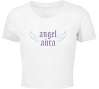 Miss Tee Maglietta da donna Angel Aura Tee MST101 XS Bianco