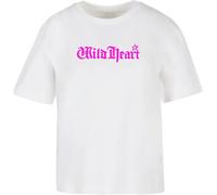 Miss Tee Maglietta da donna Donna Wild Pink MST349 M Bianco