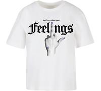 Miss Tee Maglietta da donna Don't Care Tee MST171 L Bianco