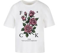 Miss Tee Maglietta da donna F*cking Roses Tee MST168 S Bianco