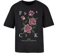 Miss Tee Maglietta da donna F*cking Roses Tee MST168 S Nero