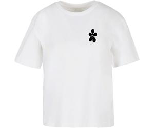 Miss Tee Maglietta da donna Good Karma Happy Flower MST340 XL Bianco