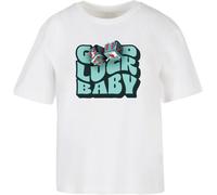 Miss Tee Maglietta da donna "Good Luck Baby" MST086 M Bianco