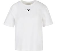 Miss Tee Maglietta da donna Good Vibes Only Heart Tee MST094 XS Bianco
