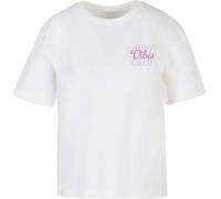 Miss Tee Maglietta da donna Good Vibes Wording Tee MST190 M Bianco