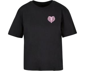 Miss Tee Maglietta da donna Heart Cage Rose Tee MST066 3XL Nero