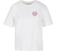 Miss Tee Maglietta da donna Heart Cage Rose Tee MST066 M Bianco