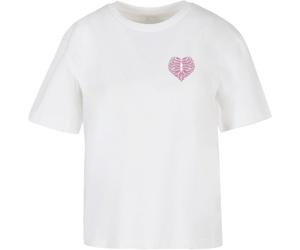 Miss Tee Maglietta da donna Heart Cage Rose Tee MST066 S Bianco
