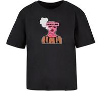 Miss Tee Maglietta da donna I Don't Care Tee MST064 L Nero