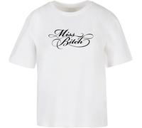 Miss Tee Maglietta da donna Miss Bitch Tee MST167 L Bianco