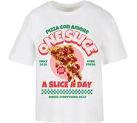 Miss Tee Maglietta da donna Pizza Con Amore Tee MST130 L Bianco