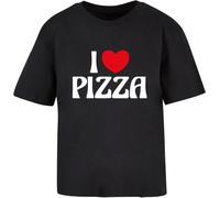 Miss Tee Maglietta da donna Pizza Love Tee MST131 S Nero