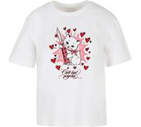 Miss Tee Maglietta da donna Psycho Kitty Tee MST174 5XL Bianco