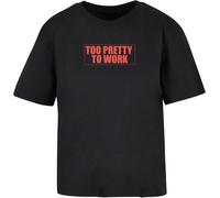 Miss Tee Maglietta da donna Too Pretty To Work Tee MST158 XS Nero