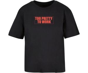 Miss Tee Maglietta da donna Too Pretty To Work Tee MST158 XS Nero