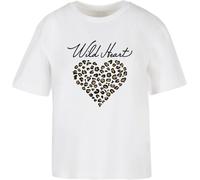 Miss Tee Maglietta da donna Wild Heart Leo MST358 S Bianco