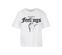 Miss Tee Maglietta 'Don't Care' grigio / nero / bianco Donna Miss Tee XL